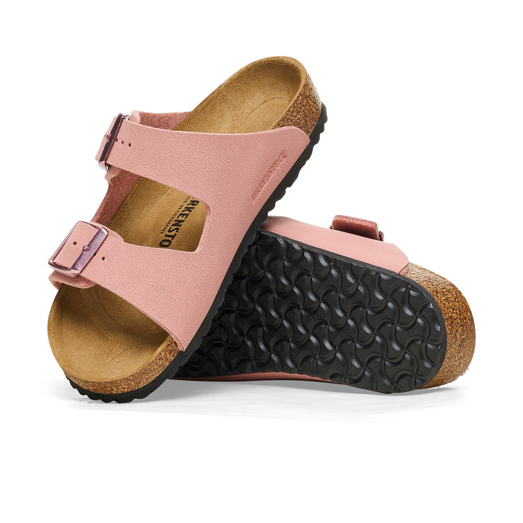 Birkenstock Arizona Kids Pink Clay BirkiBuc sole view