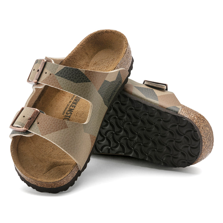 Birkenstock Arizona Kids Camo Multicolour/Brown Birko-Flor sole view