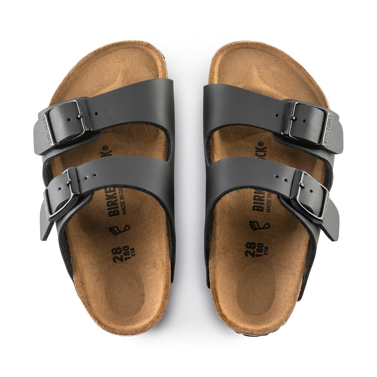 Birkenstock Arizona Kids Black Birko-Flor top view