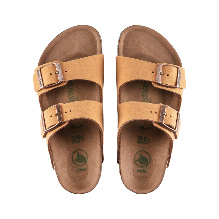 Birkenstock Arizona Kids Earthy Vegan Caramel Birko-Flor top view