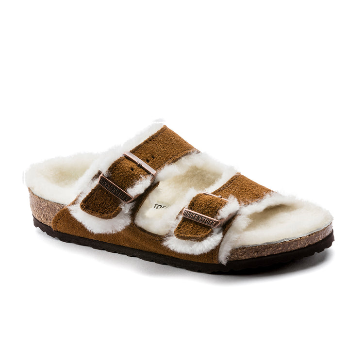 Birkenstock Arizona Kids Mink Suede Leather/Shearling