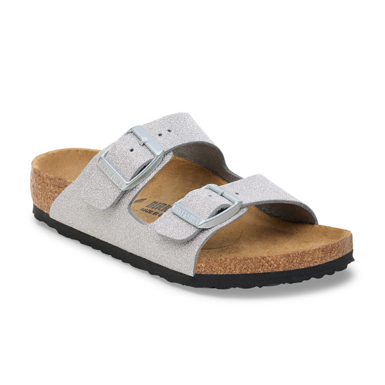 Birkenstock Arizona Kids Shiny Glitter Silver Synthetic