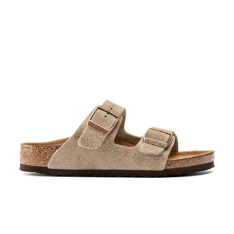 Birkenstock Arizona Kids Taupe Suede Leather side view