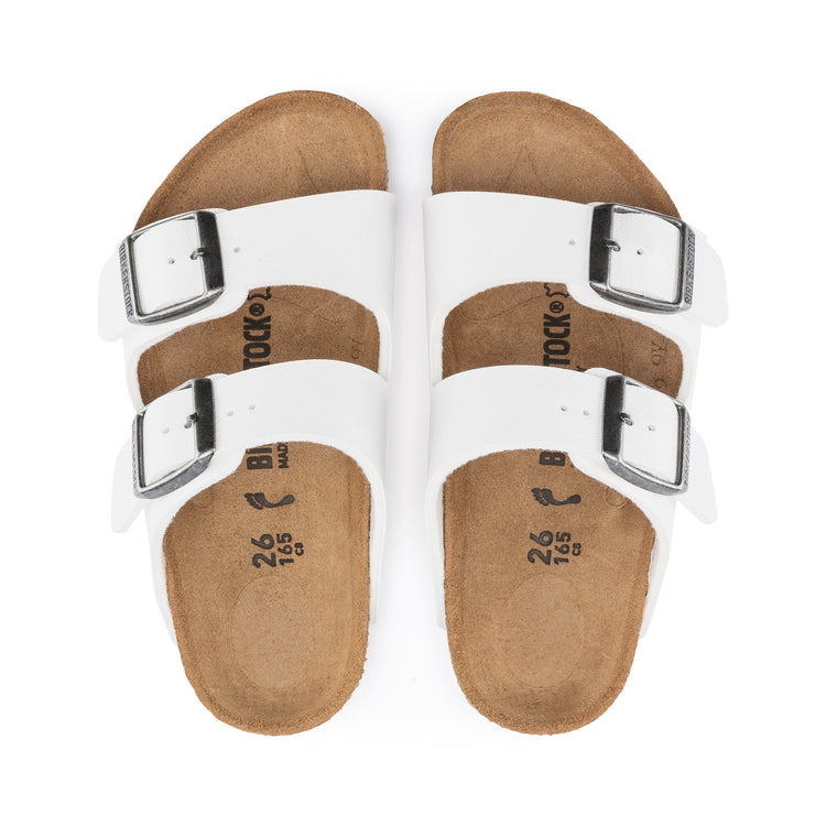 Birkenstock Arizona Kids White Birko-Flor top view
