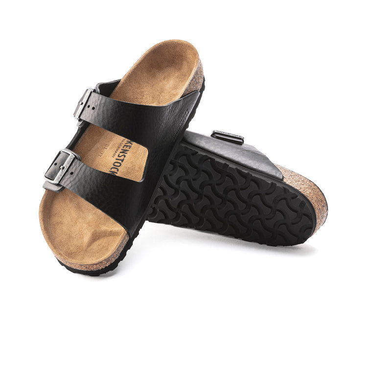 Birkenstock Arizona Vintage Wood Black Natural Leather sole view