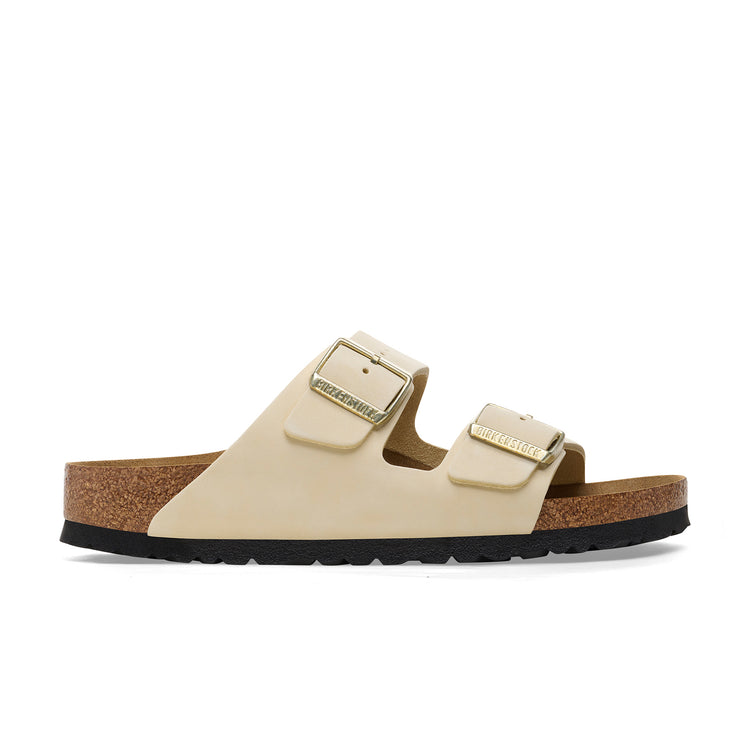 Birkenstock Arizona Nubuck Leather Ecru side view