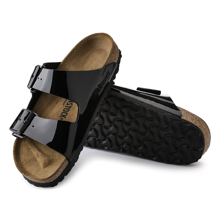 Birkenstock Arizona Patent Black Birko-Flor sole view