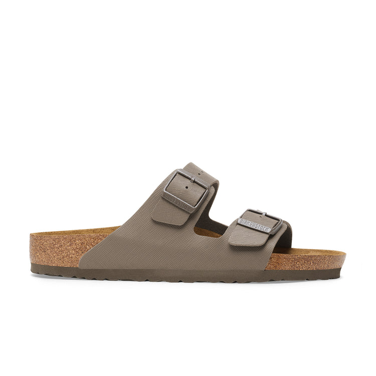 Birkenstock Arizona Saffiano Birko-Flor Concrete Grey side view