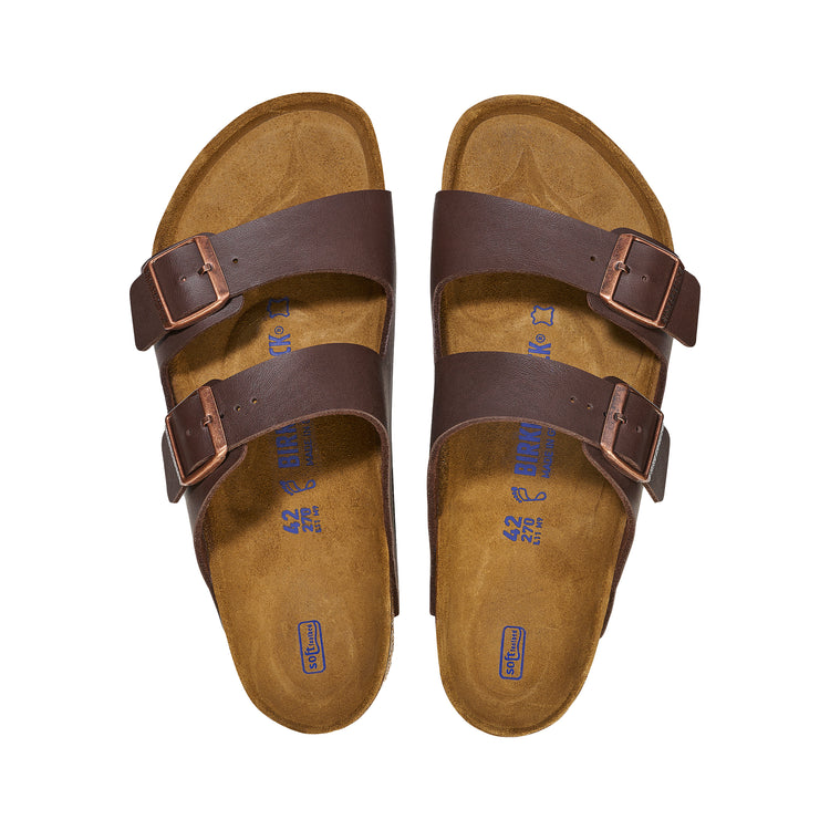 Birkenstock Arizona Soft Footbed Dark Brown Birko-Flor top view
