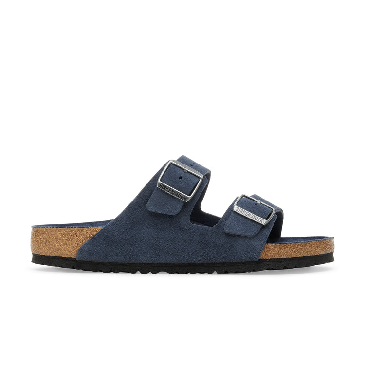 Birkenstock Arizona Soft Footbed New Navy Tonal Footbed Suede Leather side view