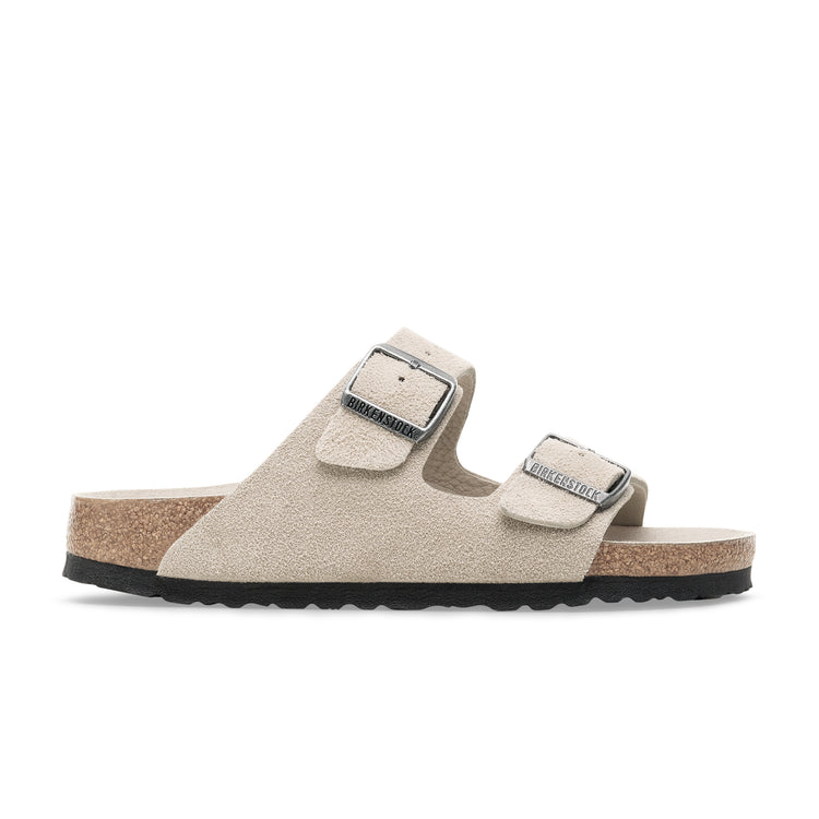 Birkenstock Arizona SFB Oyster Tonal Footbed Suede Leather side view