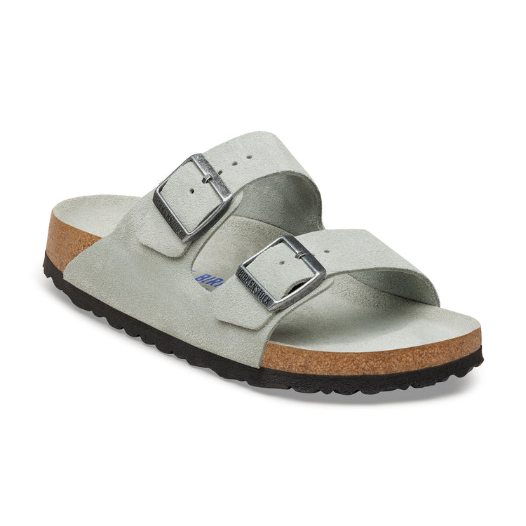 Birkenstock Australia Arizona SFB Pure Sage Tonal Footbed Suede Leather