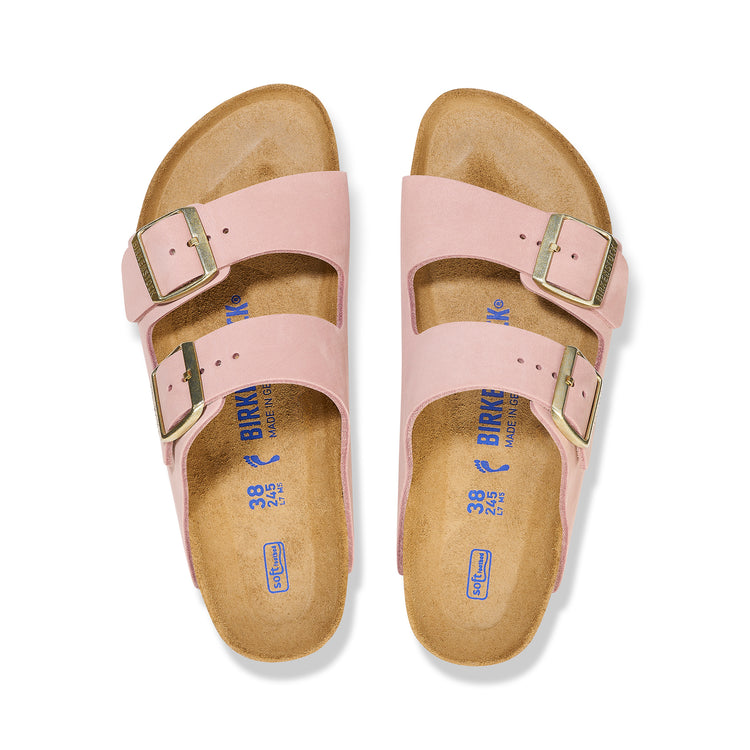 Birkenstock Australia Arizona SFB Soft Pink Nubuck Leather top view
