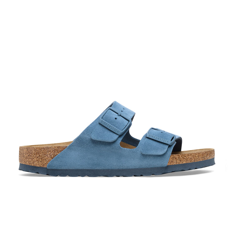 Birkenstock Arizona SFB Elemental Blue Suede Leather side view