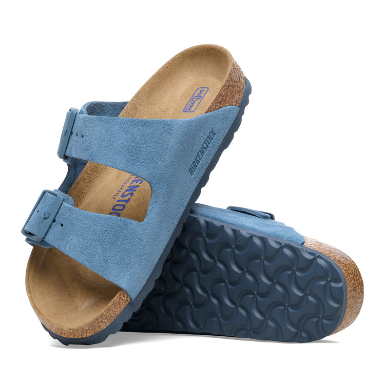 Birkenstock Arizona SFB Elemental Blue Suede Leather sole view