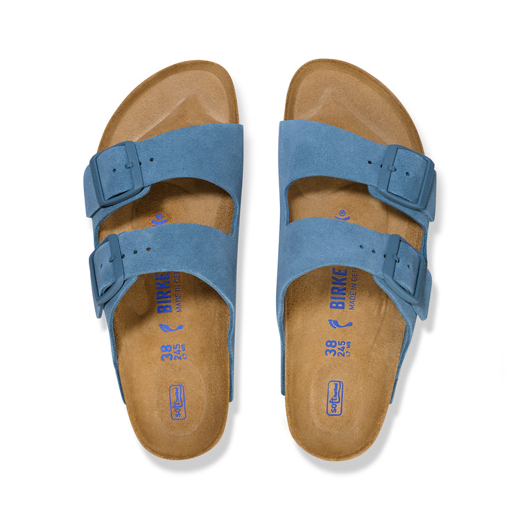 Birkenstock Arizona SFB Elemental Blue Suede Leather top view