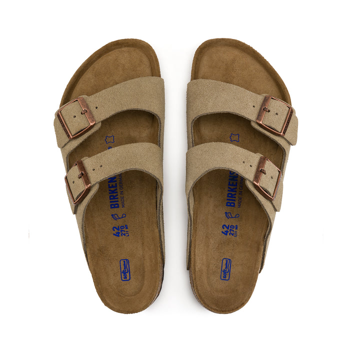Birkenstock Arizona SFB Taupe Suede Leather top view