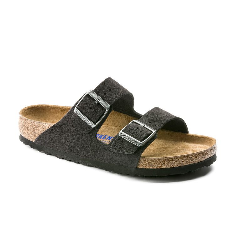 Birkenstock Arizona Soft Footbed Velvet Grey Suede Leather