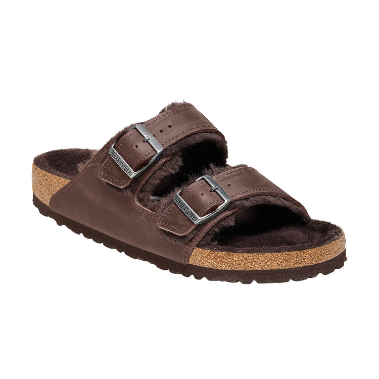 Birkenstock Arizona Shearling Habana Oiled Leather