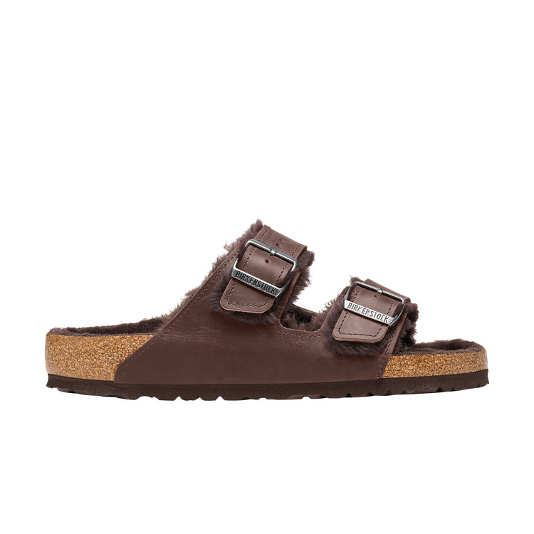 Birkenstock Arizona Shearling Habana Oiled Leather side view