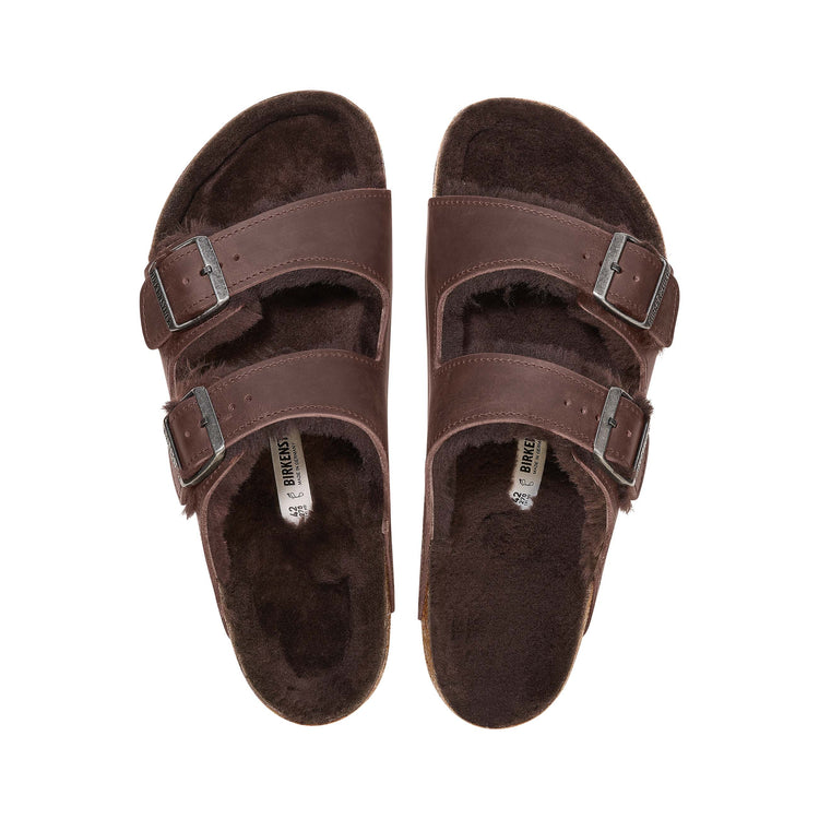 Birkenstock Arizona Shearling Habana Oiled Leather top view