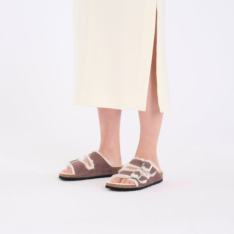 Arizona Shearling Faded Purple Suede Leather/Shearling