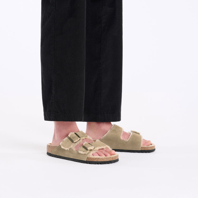 Arizona Shearling Taupe Suede Leather/Shearling