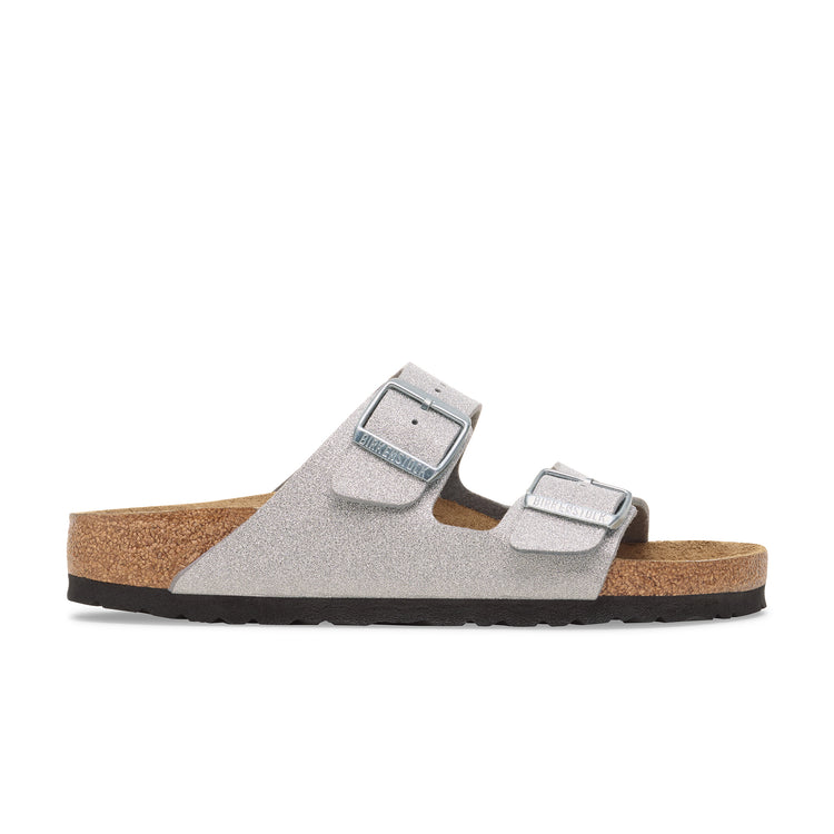 Birkenstock Arizona Shiny Glitter Silver Synthetic side view