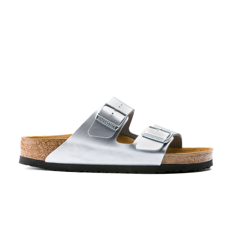 Birkenstock Arizona Silver Birko-Flor side view