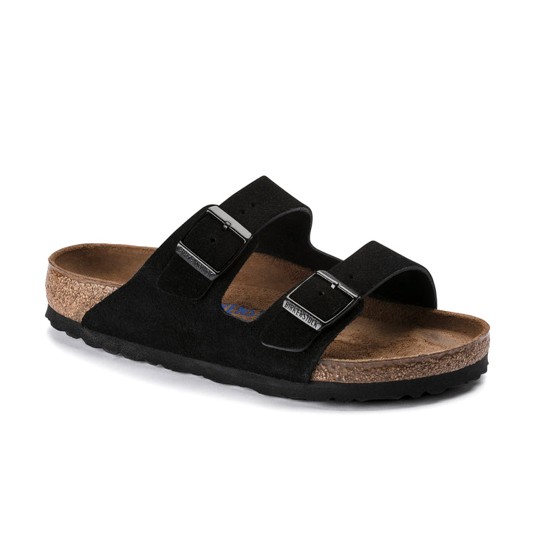 Birkenstock Arizona Soft Footbed Black Suede Leather
