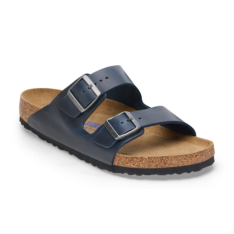 Birkenstock Arizona Soft Footbed Blue Oiled Leather