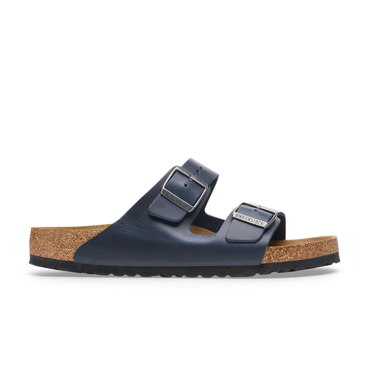 Birkenstock Arizona Soft Footbed Blue Oiled Leather side view