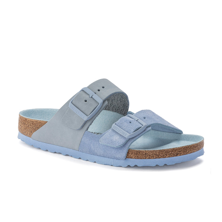 Birkenstock Arizona Split Nubuck Suede Leather Dusty Blue
