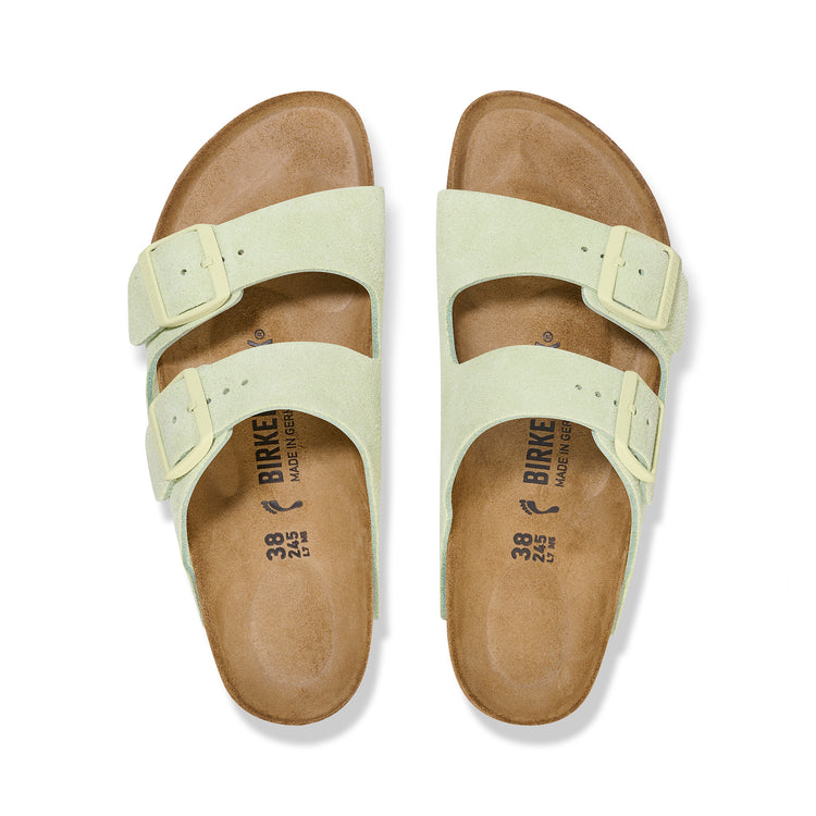 Arizona Faded Lime Suede Leather top view