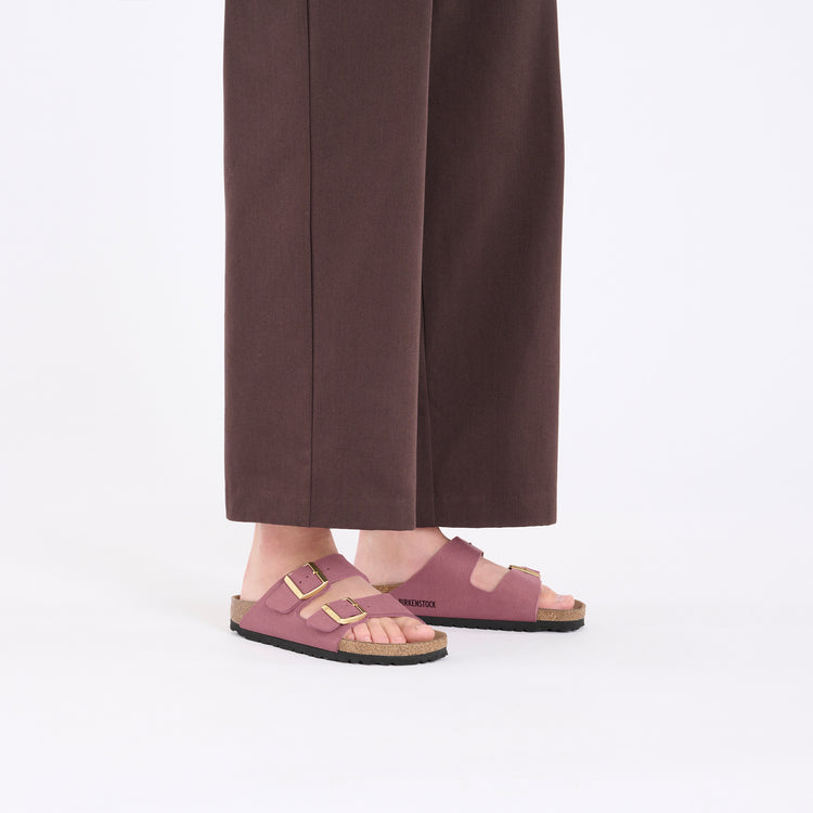 Birkenstock Arizona Vegan Berry Crush Synthetic on model 1