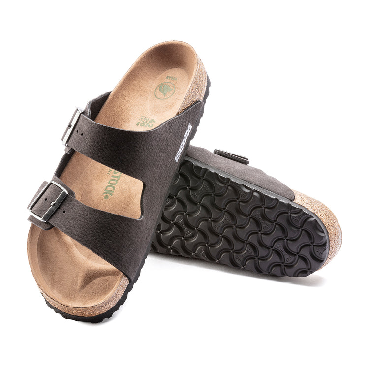 Birkenstock Arizona Vegan Black BirkiBuc sole view