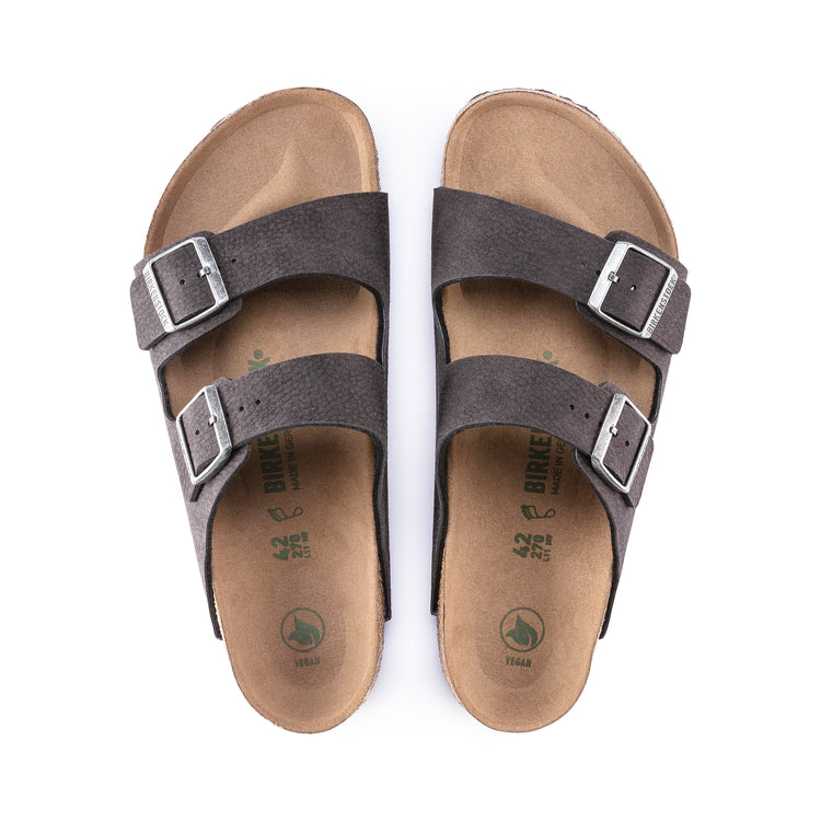 Birkenstock Arizona Vegan Black BirkiBuc top view