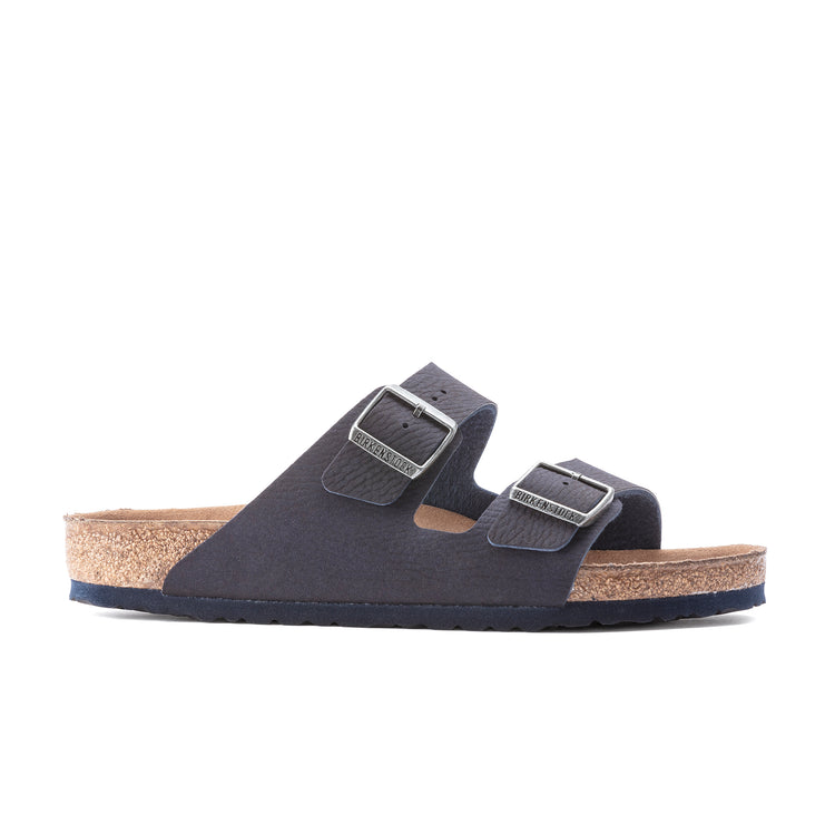 Birkenstock Arizona Vegan BirkiBuc Desert Dust Indigo Blue side view