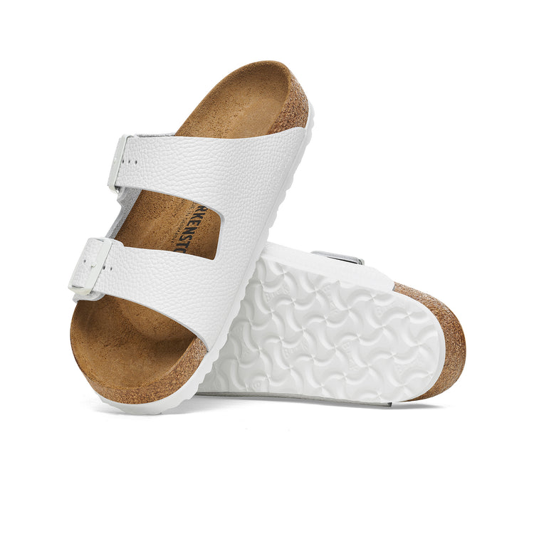Birkenstock Arizona White Smooth Grained Leather sole view