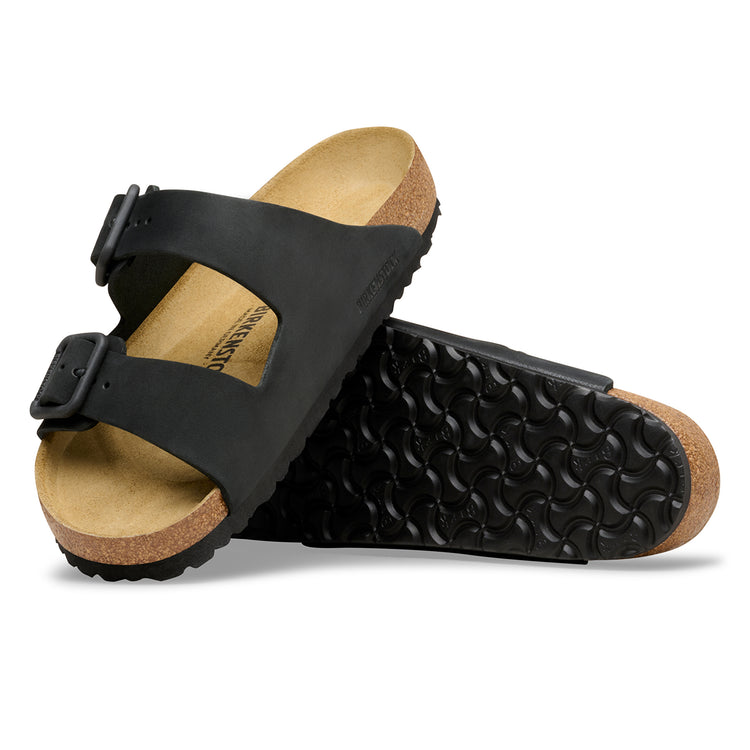 Birkenstock Australia Arizona Wire Buckle Black Nubuck Leather sole view