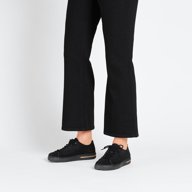 Birkenstock Bend Low Decon Black Nubuck Leather on model 1