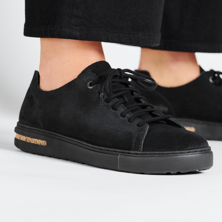 Birkenstock Bend Low Decon Black Nubuck Leather on model 2