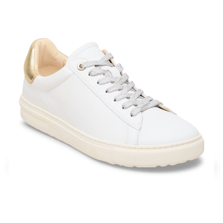 Birkenstock Bend Low White/Metallic Gold Smooth Leather