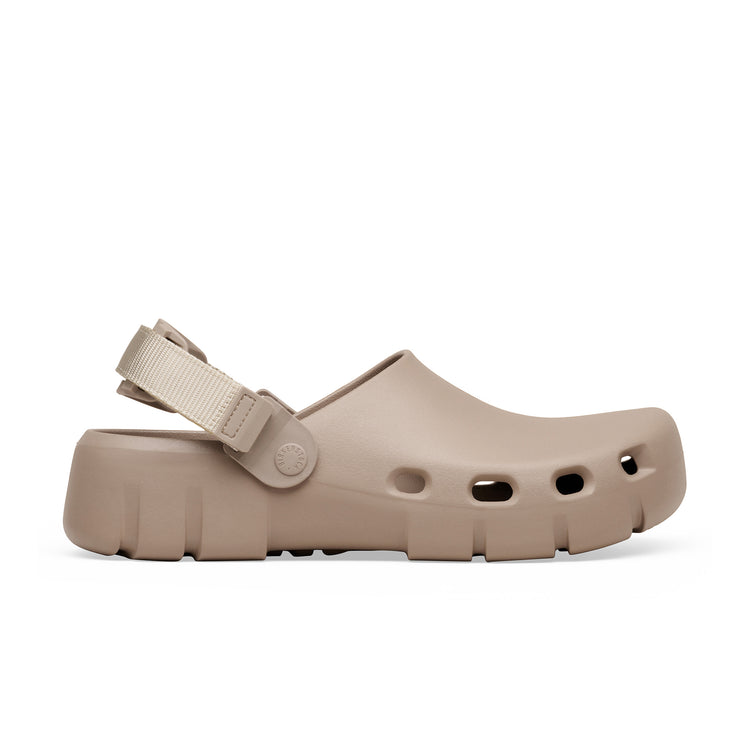 Birkenstock Australia Birki Flow Tech Loop Grey Taupe EVA side view