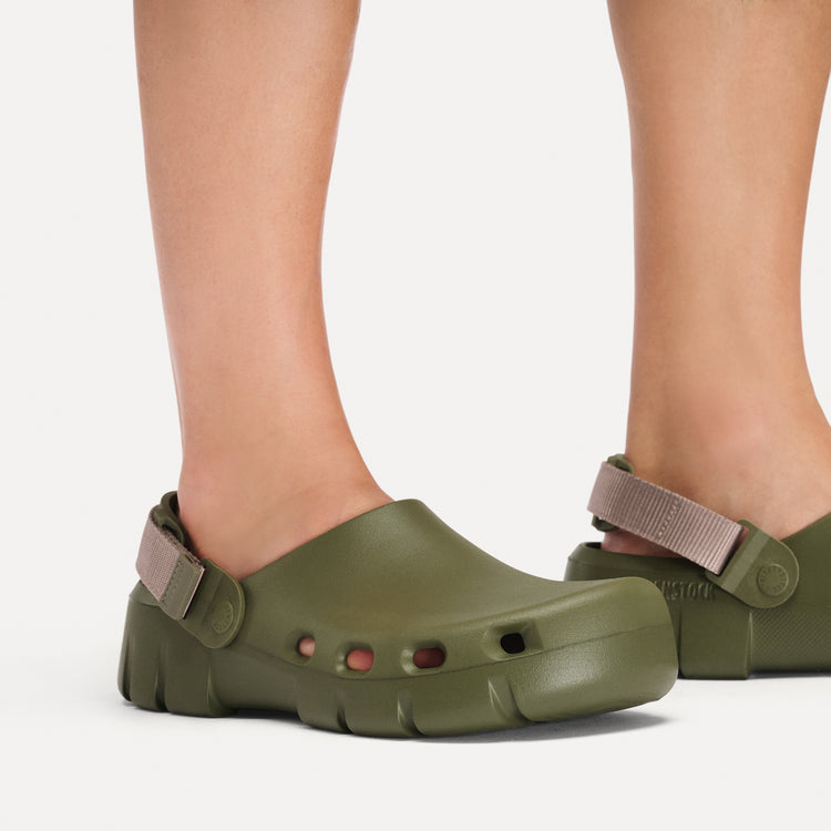 Birki Flow EVA Tech Loop Khaki/Grey Taupe