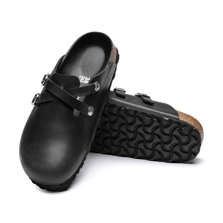 Birkenstock Australia Blair D-Buckle Black Oiled Leather Sole View