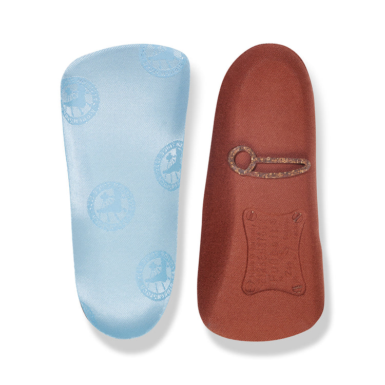 Birkenstock Blue Footbed Heels Textile top view