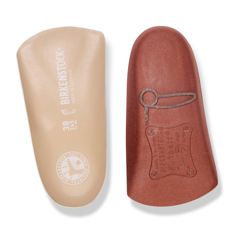 Birkenstock Blue Footbed Beige Leather top view