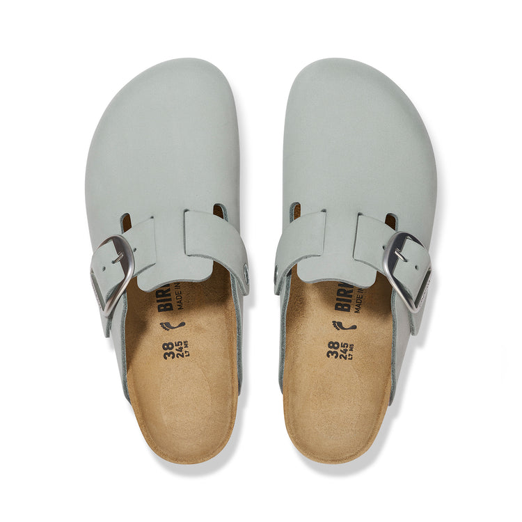 Birkenstock Boston Big Buckle Pure Sage Nubuck Leather top view