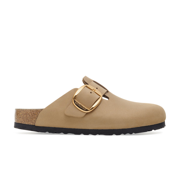 Birkenstock Boston Big Buckle Tabacco Brown Oiled Leather side view